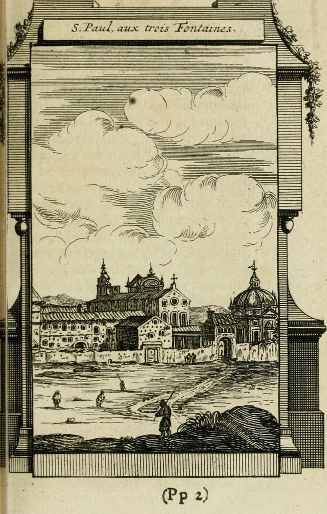 An illustration from Rome moderne : premiére ville de l'Europe : avec toutes ses magnificences et ses delices : nouvellement & très-exactement décrite ... : ce qui est suivi d'une description très-exacte du gouvernement & de l'Etat de Rome, aussi bien que des fonctions publiques du Pape & de tous ceux qui ont des emplois auprès de lui ... : le tout divisé en six tomes, 1713, leaf 306