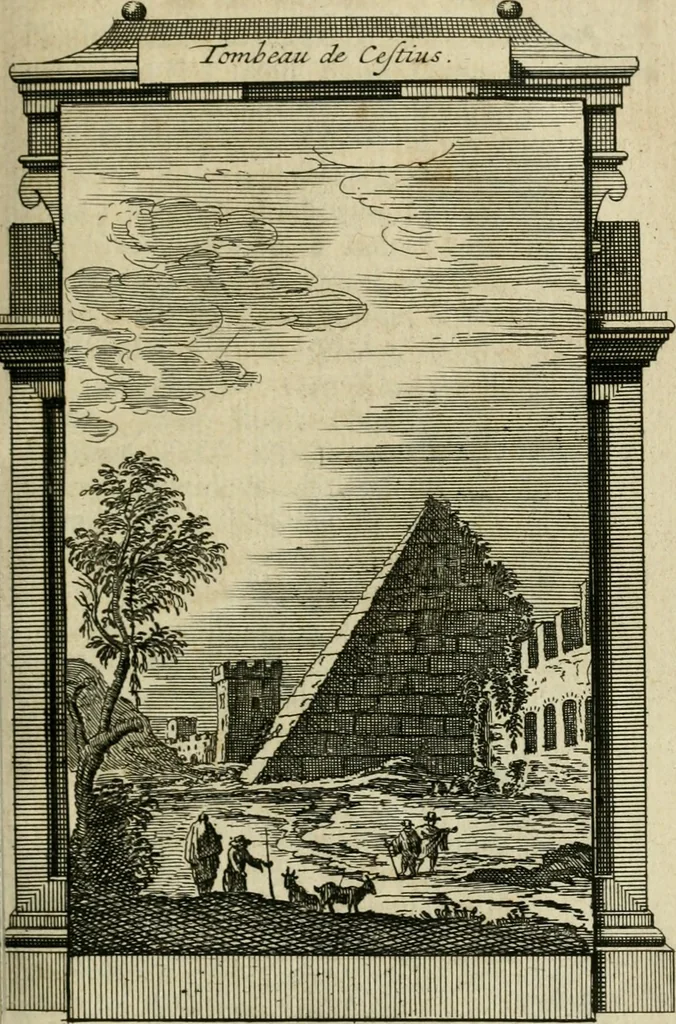 An illustration from Rome moderne : premiére ville de l'Europe : avec toutes ses magnificences et ses delices : nouvellement & très-exactement décrite ... : ce qui est suivi d'une description très-exacte du gouvernement & de l'Etat de Rome, aussi bien que des fonctions publiques du Pape & de tous ceux qui ont des emplois auprès de lui ... : le tout divisé en six tomes, 1713, leaf 326