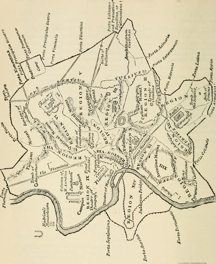 An illustration from Rambles in Rome; an archaeological and historical guide to the museums, galleries, villas, churches, and antiquities of Rome and the Campagna, 1911, leaf 31