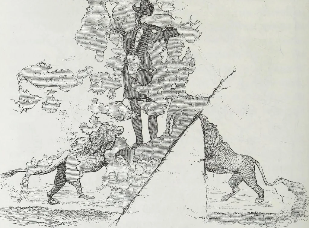 An illustration from Rome souterraine : resume des decouvertes de M. de Rossi dans les catacombes romaines, et en particulier dans le cimetiere de Calliste, 1872, leaf 129