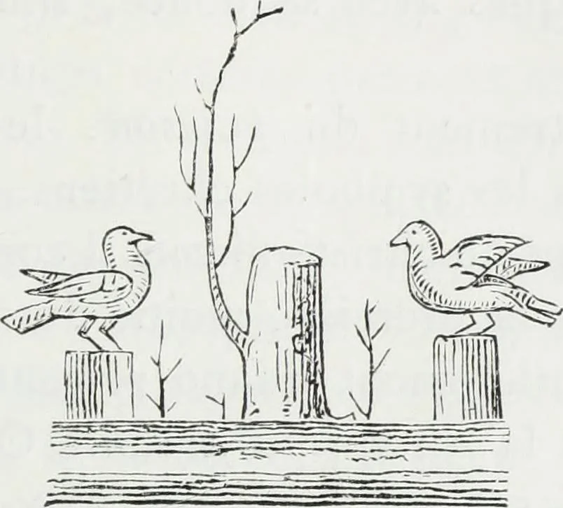 An illustration from Rome souterraine : resume des decouvertes de M. de Rossi dans les catacombes romaines, et en particulier dans le cimetiere de Calliste, 1872, leaf 304
