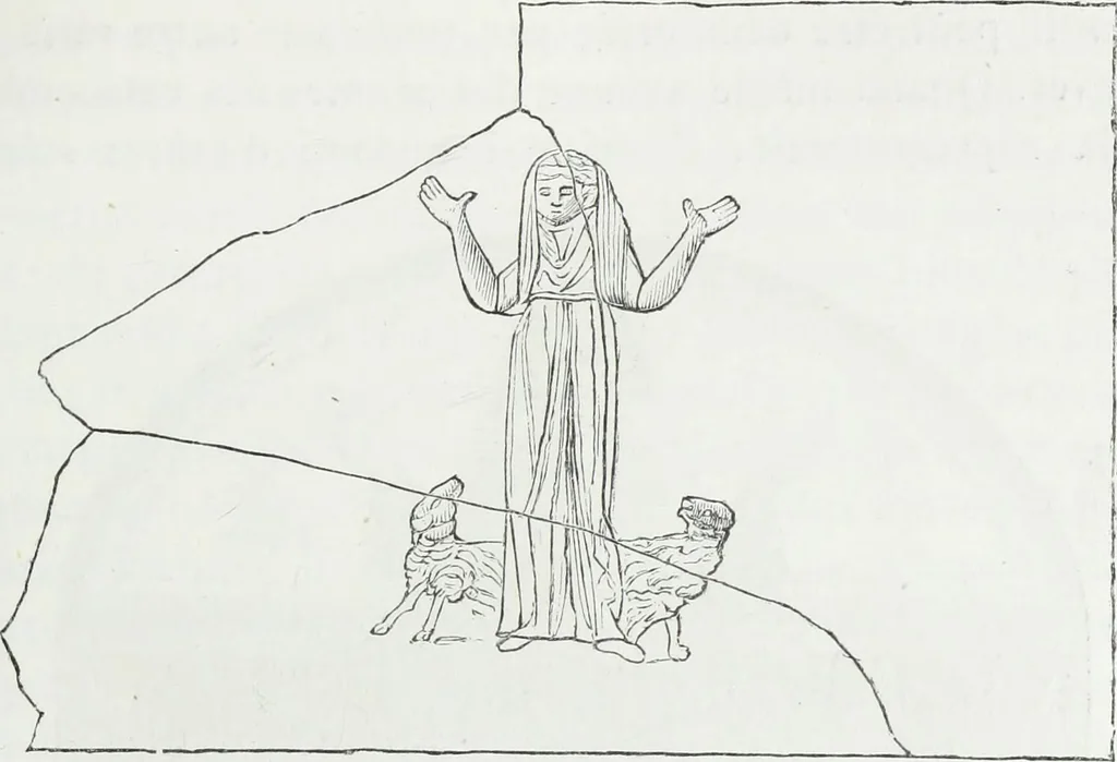 An illustration from Rome souterraine : resume des decouvertes de M. de Rossi dans les catacombes romaines, et en particulier dans le cimetiere de Calliste, 1872, leaf 358