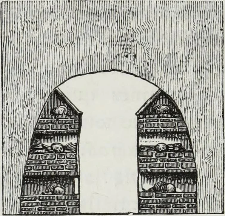 An illustration from Rome souterraine : resume des decouvertes de M. de Rossi dans les catacombes romaines, et en particulier dans le cimetiere de Calliste, 1872, leaf 437