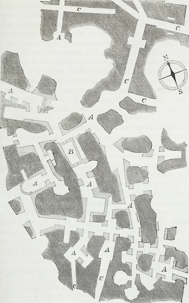 An illustration from Rome souterraine : resume des decouvertes de M. de Rossi dans les catacombes romaines, et en particulier dans le cimetiere de Calliste, 1872, leaf 444