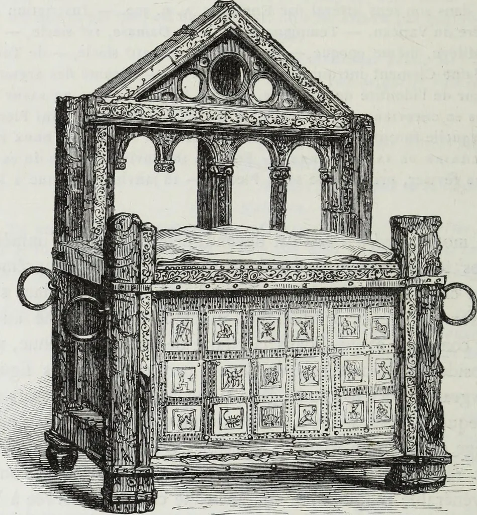 An illustration from Rome souterraine : resume des decouvertes de M. de Rossi dans les catacombes romaines, et en particulier dans le cimetiere de Calliste, 1872, leaf 505