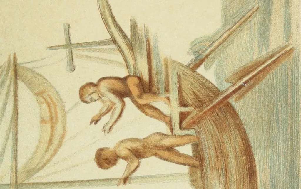 An illustration from Rome souterraine : resume des decouvertes de M. de Rossi dans les catacombes romaines, et en particulier dans le cimetiere de Calliste, 1872, leaf 554