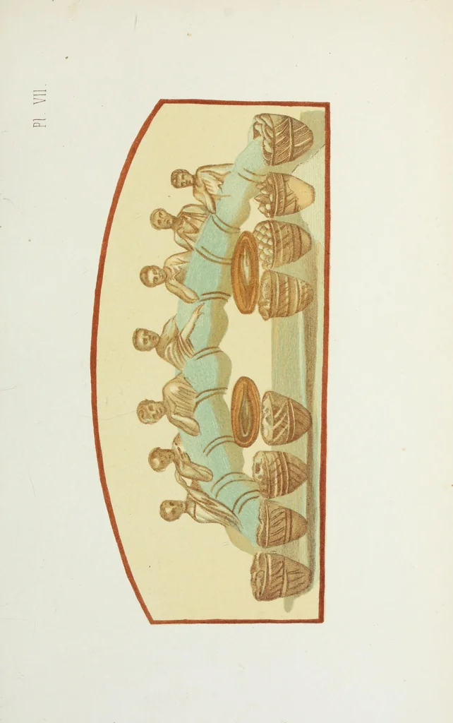 An illustration from Rome souterraine : resume des decouvertes de M. de Rossi dans les catacombes romaines, et en particulier dans le cimetiere de Calliste, 1872, leaf 562