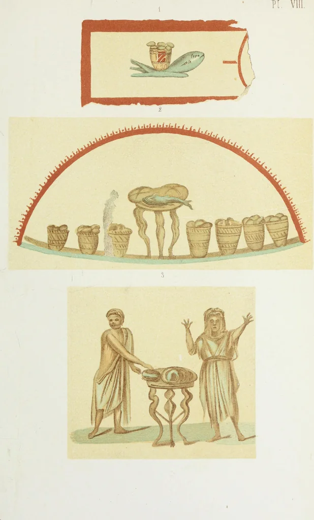 An illustration from Rome souterraine : resume des decouvertes de M. de Rossi dans les catacombes romaines, et en particulier dans le cimetiere de Calliste, 1872, leaf 564