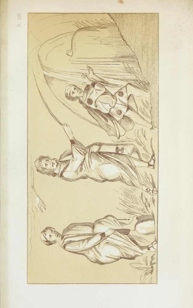 An illustration from Rome souterraine : resume des decouvertes de M. de Rossi dans les catacombes romaines, et en particulier dans le cimetiere de Calliste, 1872, leaf 582