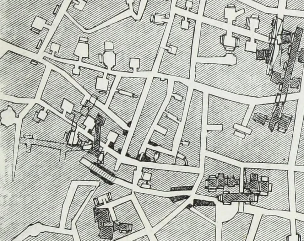 An illustration from Rome souterraine : resume des decouvertes de M. de Rossi dans les catacombes romaines, et en particulier dans le cimetiere de Calliste, 1872, leaf 66