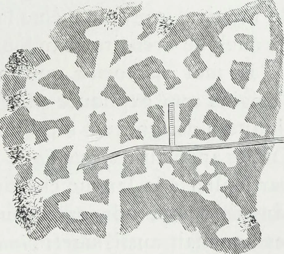 An illustration from Rome souterraine : resume des decouvertes de M. de Rossi dans les catacombes romaines, et en particulier dans le cimetiere de Calliste, 1872, leaf 66