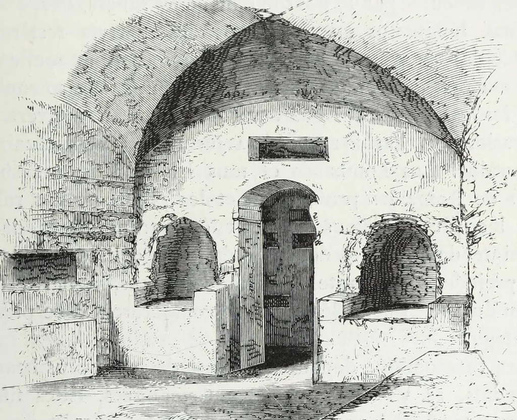 An illustration from Rome souterraine : resume des decouvertes de M. de Rossi dans les catacombes romaines, et en particulier dans le cimetiere de Calliste, 1872, leaf 70