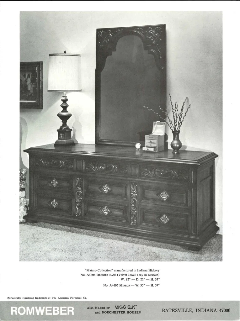An illustration from Romweber Mataro Furniture 1973, 1973, leaf 1