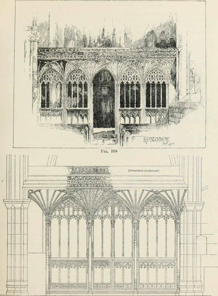 An illustration from Roodscreens and roodlofts, 1909, leaf 208
