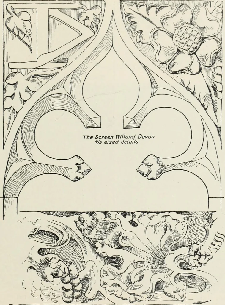 An illustration from Roodscreens and roodlofts, 1909, leaf 258