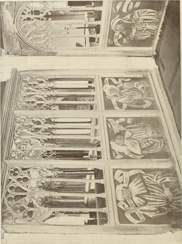 An illustration from Roodscreens and roodlofts, 1909, leaf 9