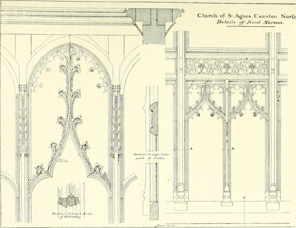 An illustration from Roodscreens and roodlofts, 1909, leaf 130