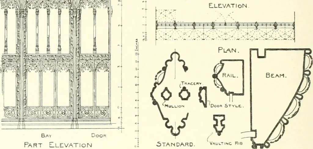 An illustration from Roodscreens and roodlofts, 1909, leaf 337