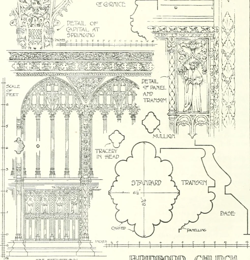 An illustration from Roodscreens and roodlofts, 1909, leaf 155