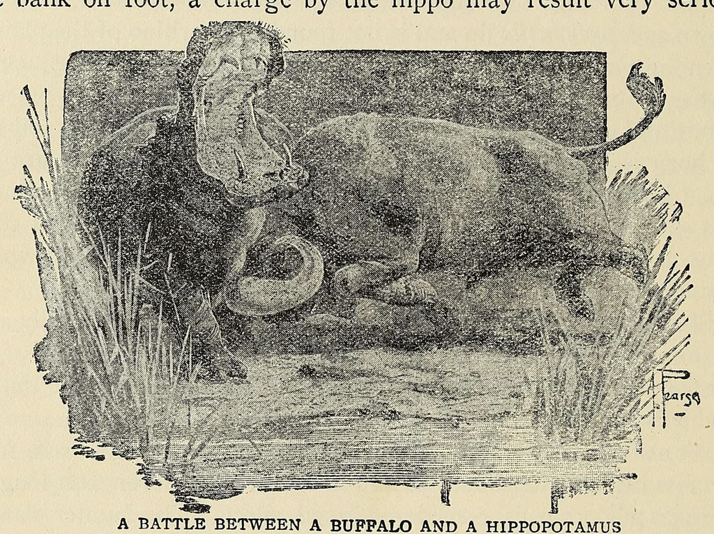 An illustration from Roosevelt's African trip : the story of his life, the voyage from New York to Mombasa, and the route through the heart of Africa, including the big game and other ferocious animals, strange peoples and countries found in the course of his travels, 1909, leaf 200