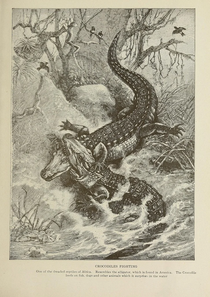 An illustration from Roosevelt's African trip : the story of his life, the voyage from New York to Mombasa, and the route through the heart of Africa : including the big game and other ferocious animals, strange peoples and countries found in the course of this travels, 1909, leaf 49