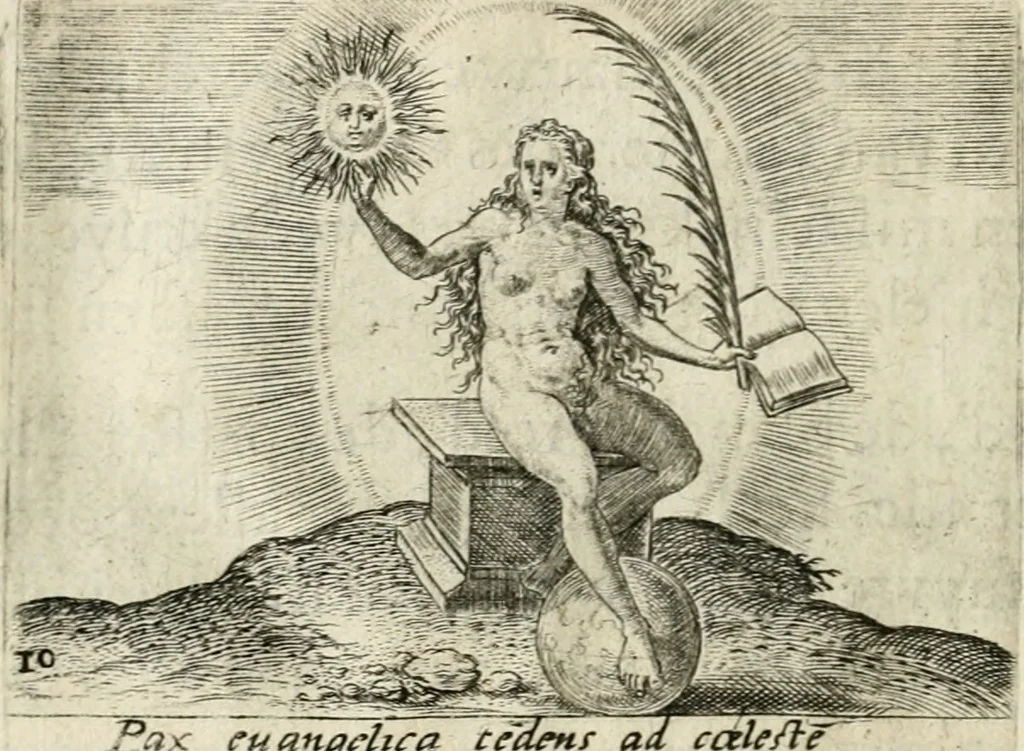 An illustration from Bellerophon, of, Lust tot vvysheyd : begrijpende veel zeedighe, stichtlijcke en leerlijcke sinne-beelden met haere verklaringhen, 1614, leaf 23