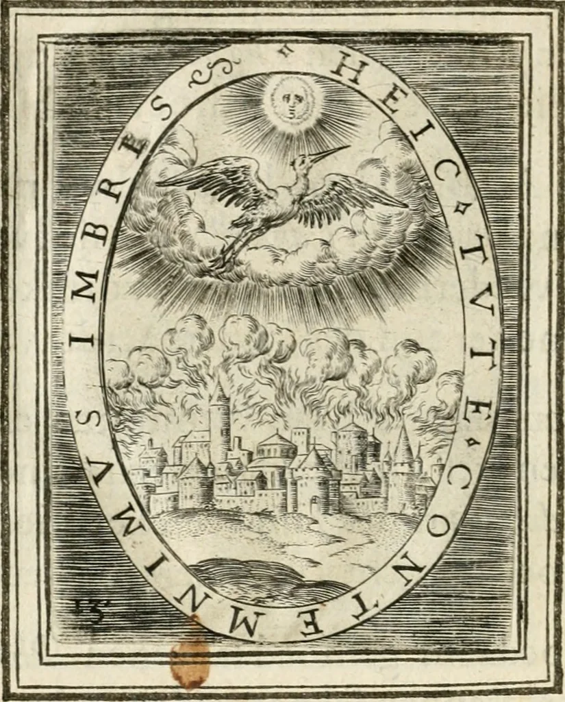 An illustration from Bellerophon, of, Lust tot vvysheyd : begrijpende veel zeedighe, stichtlijcke en leerlijcke sinne-beelden met haere verklaringhen, 1614, leaf 29
