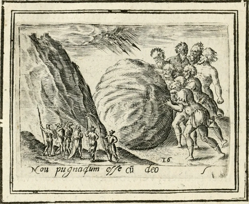 An illustration from Bellerophon, of, Lust tot vvysheyd : begrijpende veel zeedighe, stichtlijcke en leerlijcke sinne-beelden met haere verklaringhen, 1614, leaf 35