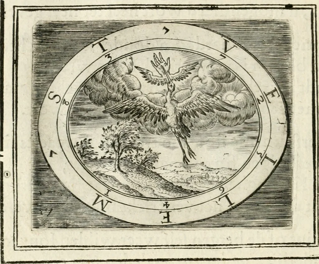 An illustration from Bellerophon, of, Lust tot vvysheyd : begrijpende veel zeedighe, stichtlijcke en leerlijcke sinne-beelden met haere verklaringhen, 1614, leaf 37