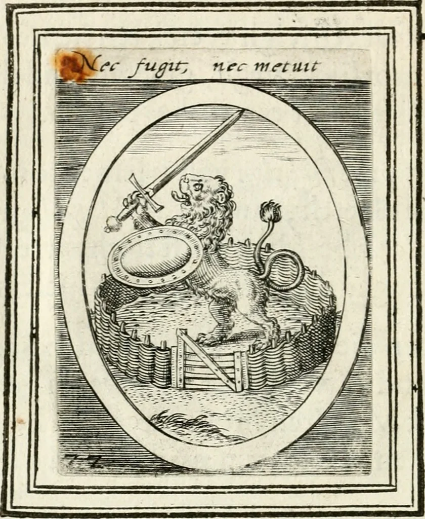 An illustration from Bellerophon, of, Lust tot vvysheyd : begrijpende veel zeedighe, stichtlijcke en leerlijcke sinne-beelden met haere verklaringhen, 1614, leaf 47