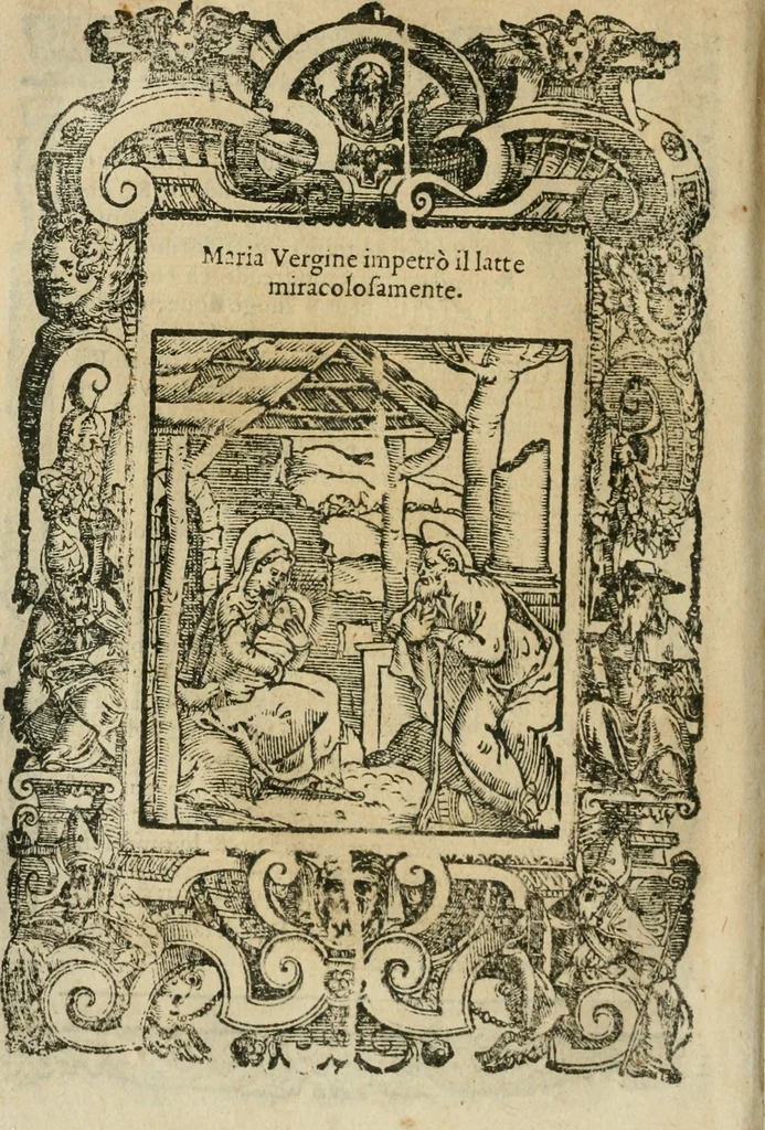 An illustration from Rosario della gloriosa Vergine Maria : con le stationi, & indulgentie delle chiese di Roma per tutto l'anno : di nuouo stampato, & ricorretto con nuoue & belle figure adornato, 1591, leaf 123