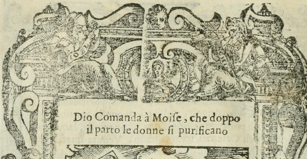 An illustration from Rosario della gloriosa Vergine Maria : con le stationi, & indulgentie delle chiese di Roma per tutto l'anno : di nuouo stampato, & ricorretto con nuoue & belle figure adornato, 1591, leaf 135