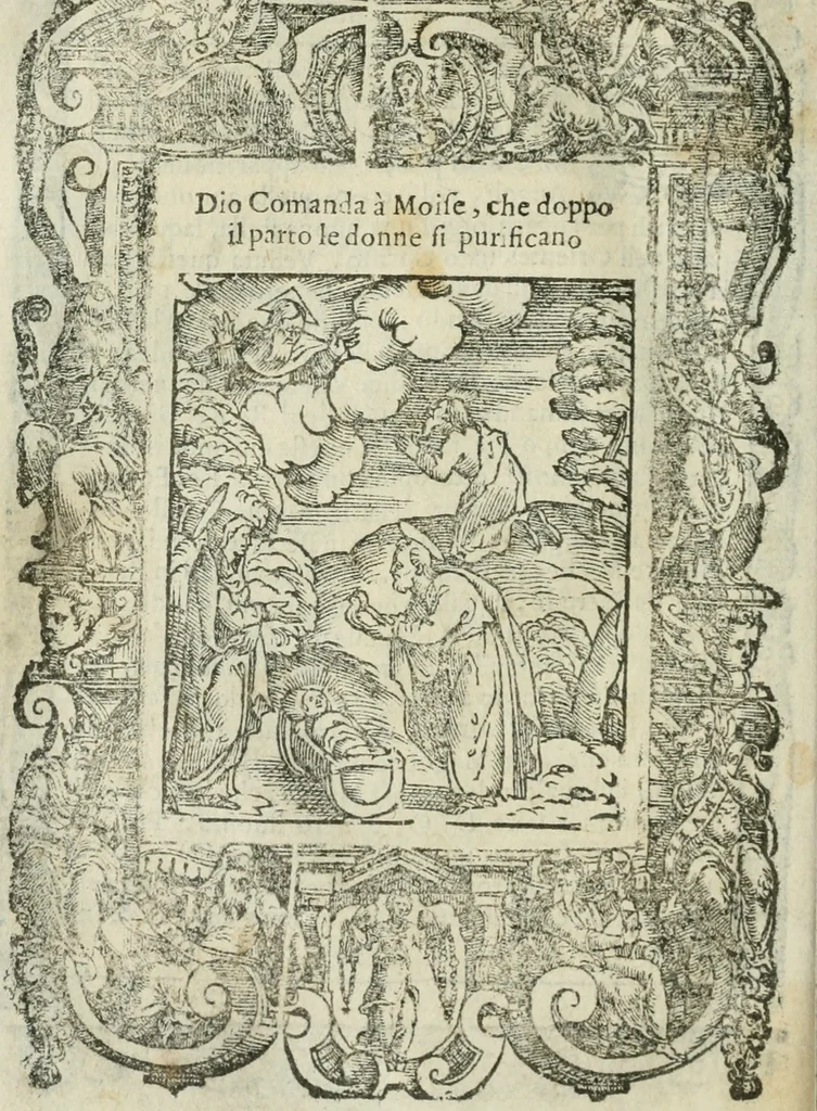 An illustration from Rosario della gloriosa Vergine Maria : con le stationi, & indulgentie delle chiese di Roma per tutto l'anno : di nuouo stampato, & ricorretto con nuoue & belle figure adornato, 1591, leaf 135
