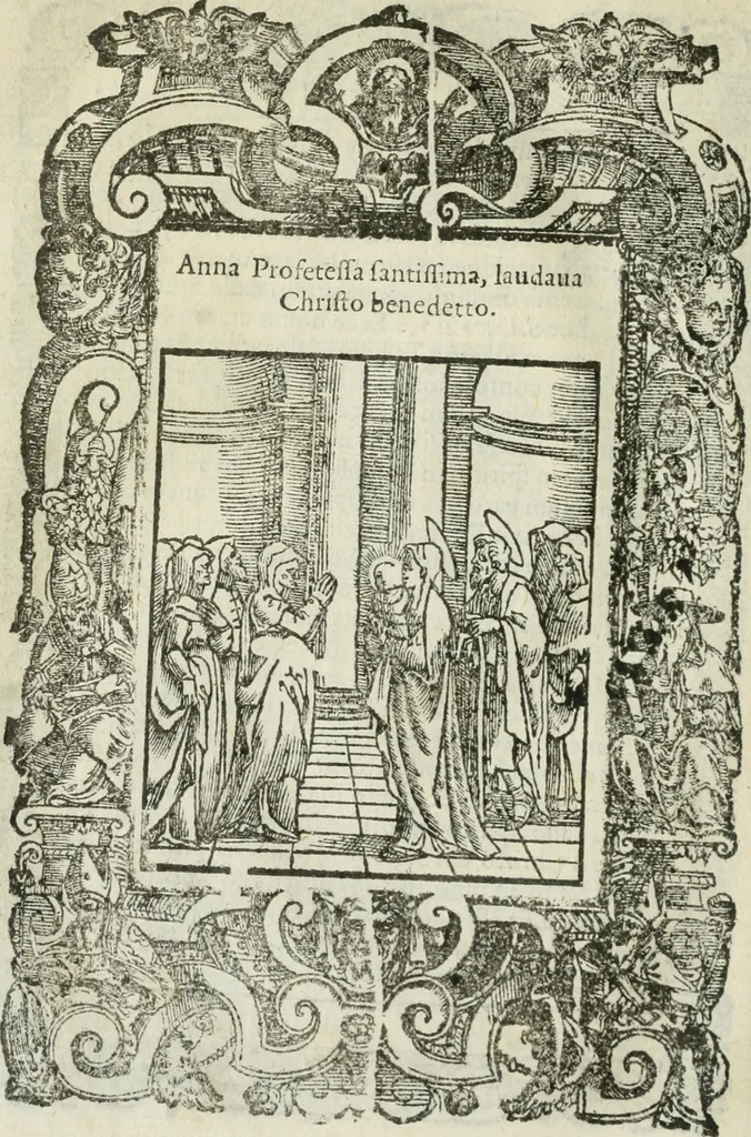 An illustration from Rosario della gloriosa Vergine Maria : con le stationi, & indulgentie delle chiese di Roma per tutto l'anno : di nuouo stampato, & ricorretto con nuoue & belle figure adornato, 1591, leaf 143
