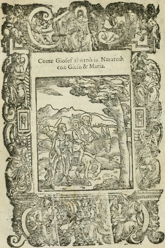 An illustration from Rosario della gloriosa Vergine Maria : con le stationi, & indulgentie delle chiese di Roma per tutto l'anno : di nuouo stampato, & ricorretto con nuoue & belle figure adornato, 1591, leaf 155