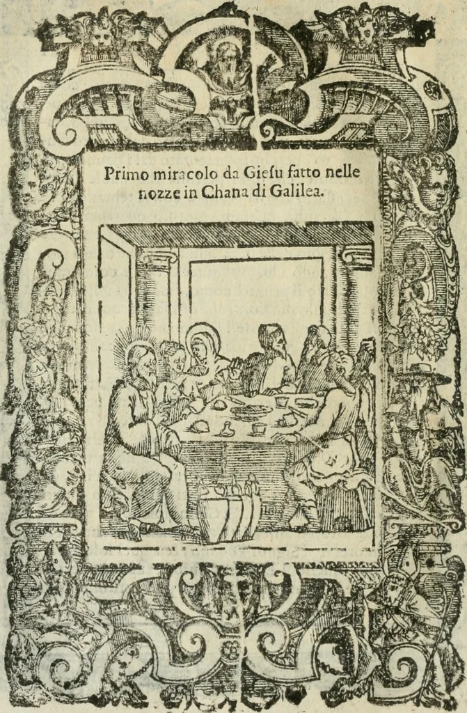 An illustration from Rosario della gloriosa Vergine Maria : con le stationi, & indulgentie delle chiese di Roma per tutto l'anno : di nuouo stampato, & ricorretto con nuoue & belle figure adornato, 1591, leaf 165
