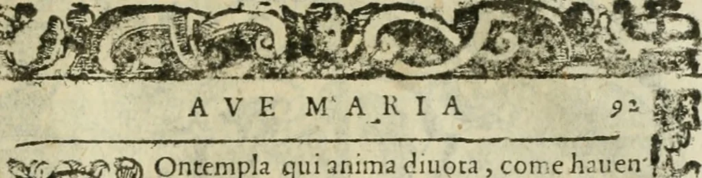 An illustration from Rosario della gloriosa Vergine Maria : con le stationi, & indulgentie delle chiese di Roma per tutto l'anno : di nuouo stampato, & ricorretto con nuoue & belle figure adornato, 1591, leaf 184