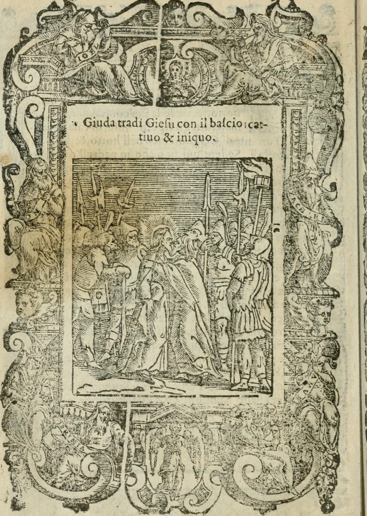 An illustration from Rosario della gloriosa Vergine Maria : con le stationi, & indulgentie delle chiese di Roma per tutto l'anno : di nuouo stampato, & ricorretto con nuoue & belle figure adornato, 1591, leaf 197