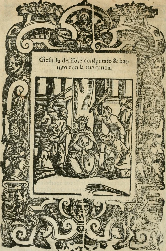 An illustration from Rosario della gloriosa Vergine Maria : con le stationi, & indulgentie delle chiese di Roma per tutto l'anno : di nuouo stampato, & ricorretto con nuoue & belle figure adornato, 1591, leaf 231
