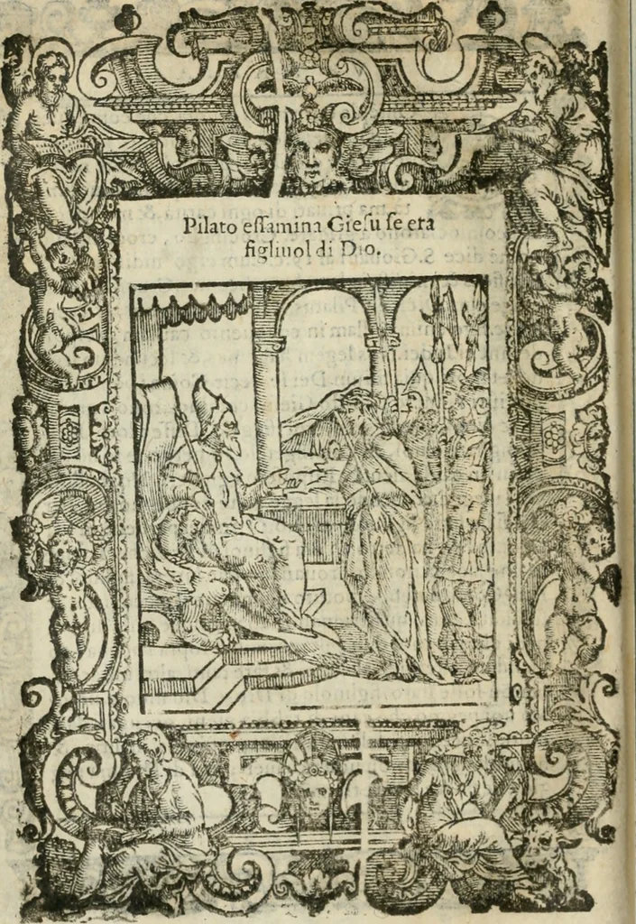 An illustration from Rosario della gloriosa Vergine Maria : con le stationi, & indulgentie delle chiese di Roma per tutto l'anno : di nuouo stampato, & ricorretto con nuoue & belle figure adornato, 1591, leaf 241