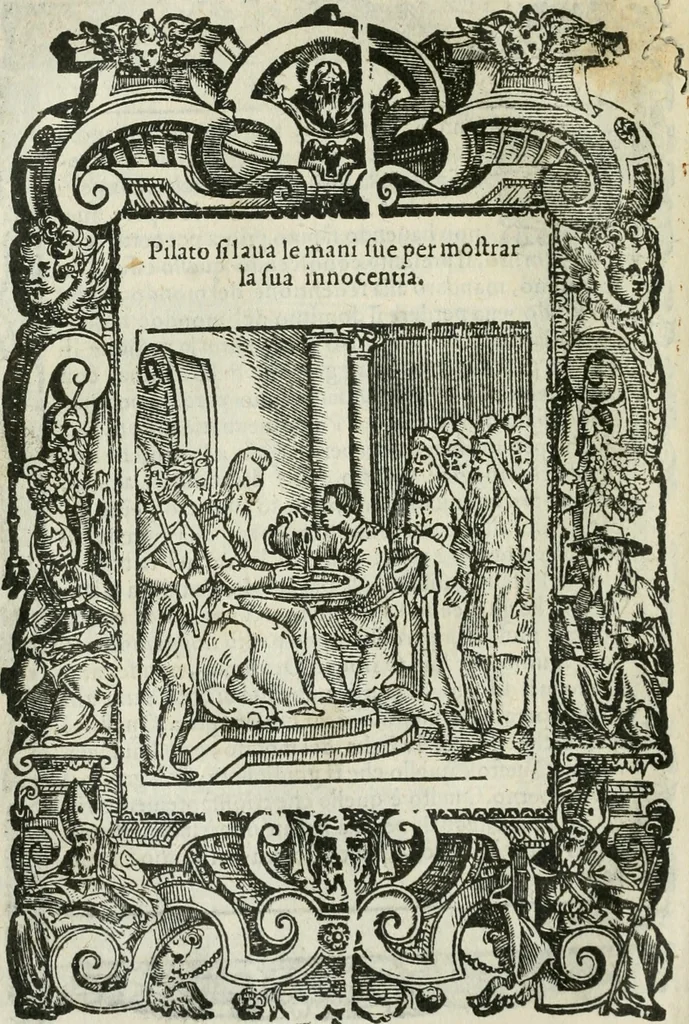 An illustration from Rosario della gloriosa Vergine Maria : con le stationi, & indulgentie delle chiese di Roma per tutto l'anno : di nuouo stampato, & ricorretto con nuoue & belle figure adornato, 1591, leaf 251