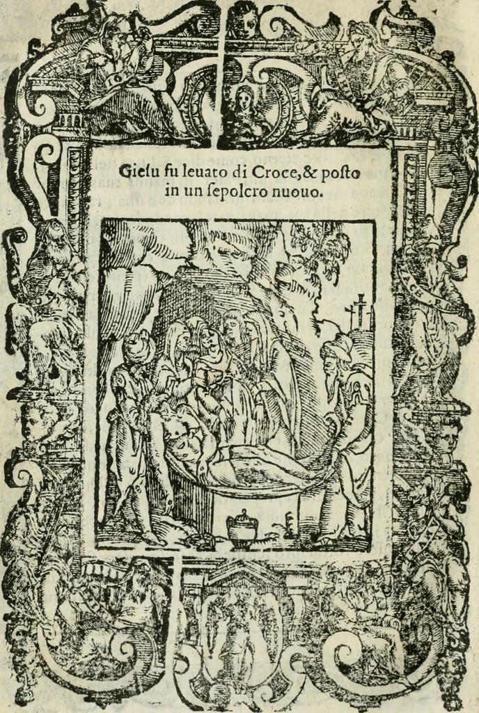 An illustration from Rosario della gloriosa Vergine Maria : con le stationi, & indulgentie delle chiese di Roma per tutto l'anno : di nuouo stampato, & ricorretto con nuoue & belle figure adornato, 1591, leaf 289