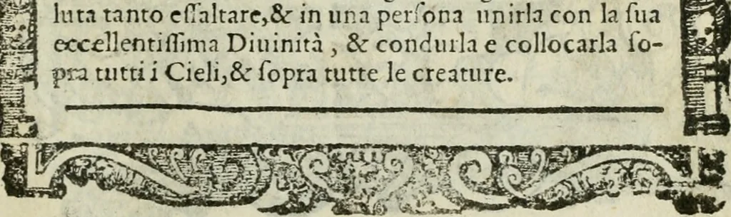 An illustration from Rosario della gloriosa Vergine Maria : con le stationi, & indulgentie delle chiese di Roma per tutto l'anno : di nuouo stampato, & ricorretto con nuoue & belle figure adornato, 1591, leaf 316