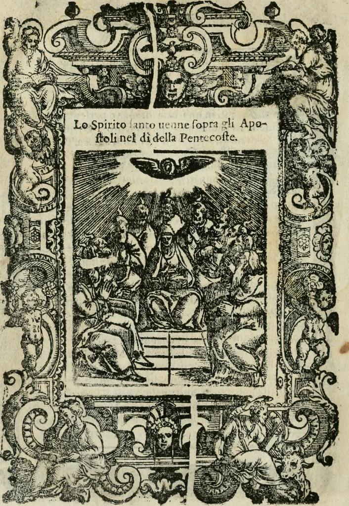 An illustration from Rosario della gloriosa Vergine Maria : con le stationi, & indulgentie delle chiese di Roma per tutto l'anno : di nuouo stampato, & ricorretto con nuoue & belle figure adornato, 1591, leaf 341