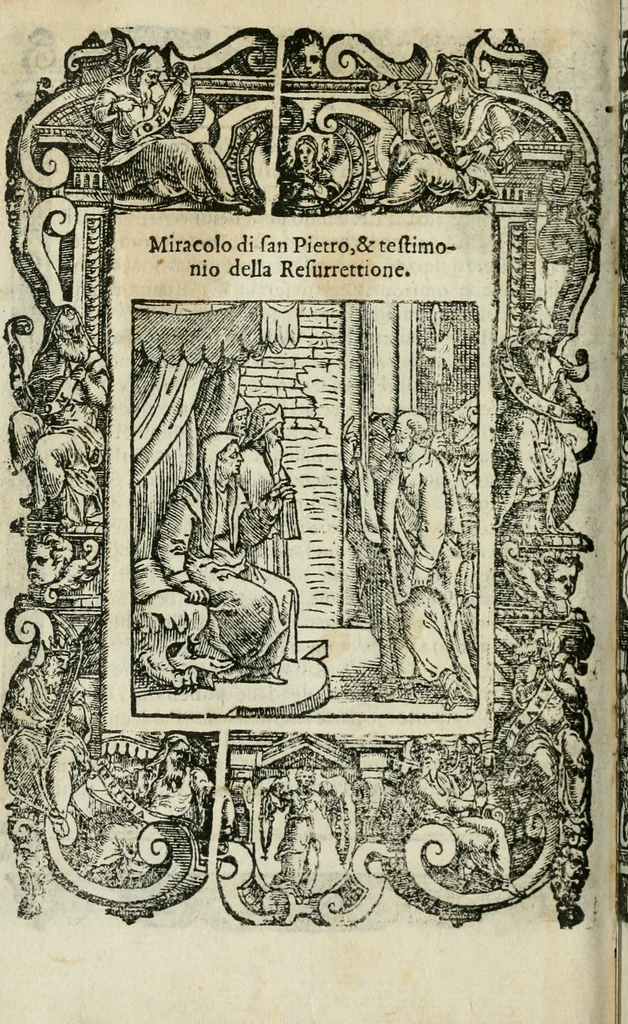 An illustration from Rosario della gloriosa Vergine Maria : con le stationi, & indulgentie delle chiese di Roma per tutto l'anno : di nuouo stampato, & ricorretto con nuoue & belle figure adornato, 1591, leaf 349