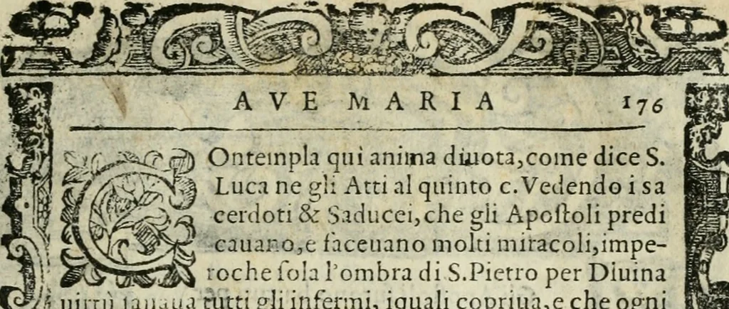 An illustration from Rosario della gloriosa Vergine Maria : con le stationi, & indulgentie delle chiese di Roma per tutto l'anno : di nuouo stampato, & ricorretto con nuoue & belle figure adornato, 1591, leaf 352