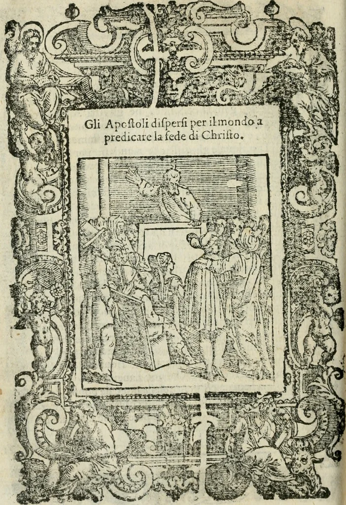 An illustration from Rosario della gloriosa Vergine Maria : con le stationi, & indulgentie delle chiese di Roma per tutto l'anno : di nuouo stampato, & ricorretto con nuoue & belle figure adornato, 1591, leaf 357