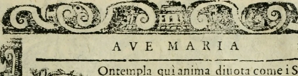An illustration from Rosario della gloriosa Vergine Maria : con le stationi, & indulgentie delle chiese di Roma per tutto l'anno : di nuouo stampato, & ricorretto con nuoue & belle figure adornato, 1591, leaf 386