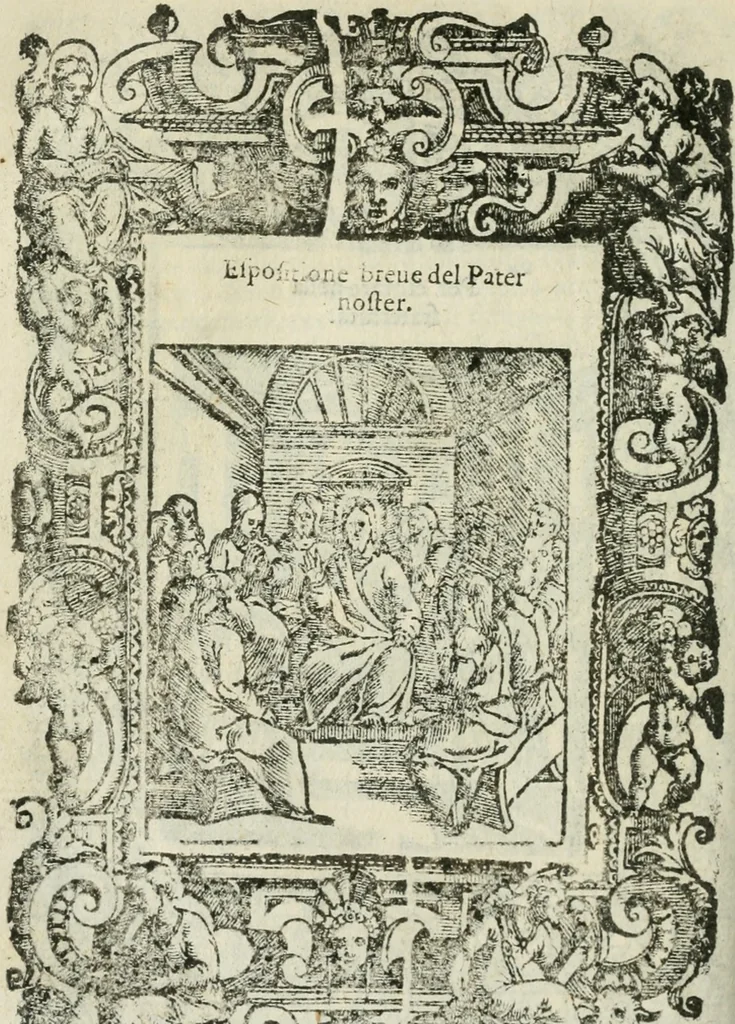 An illustration from Rosario della gloriosa Vergine Maria : con le stationi, & indulgentie delle chiese di Roma per tutto l'anno : di nuouo stampato, & ricorretto con nuoue & belle figure adornato, 1591, leaf 407