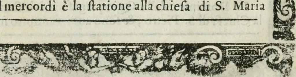 An illustration from Rosario della gloriosa Vergine Maria : con le stationi, & indulgentie delle chiese di Roma per tutto l'anno : di nuouo stampato, & ricorretto con nuoue & belle figure adornato, 1591, leaf 51